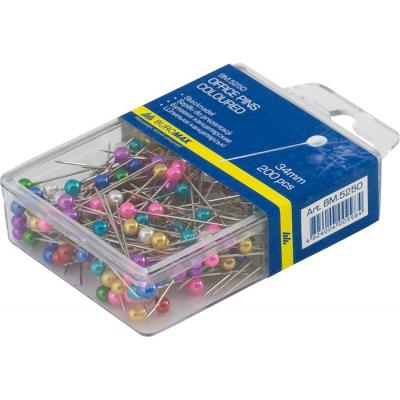 

Кнопки Buromax office pins coloured, 200шт (BM.5250). 57582