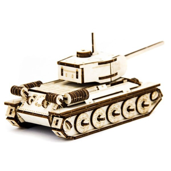 

Механический деревянный 3D пазл SUNROZ Танк T-34 127 эл.