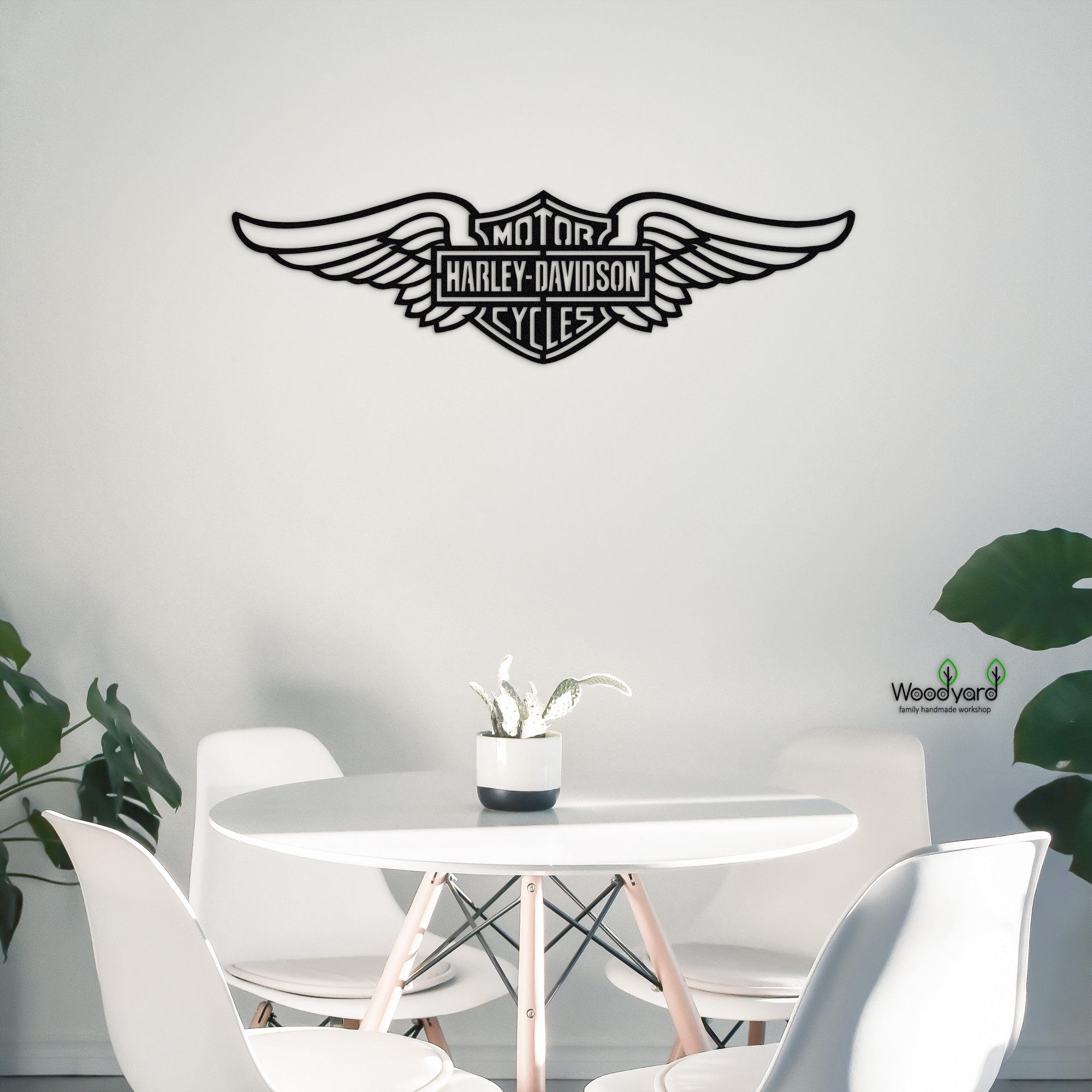 

Панно из дерева Woodyard Harley Davidson 75х20 см чёрное 0140 4