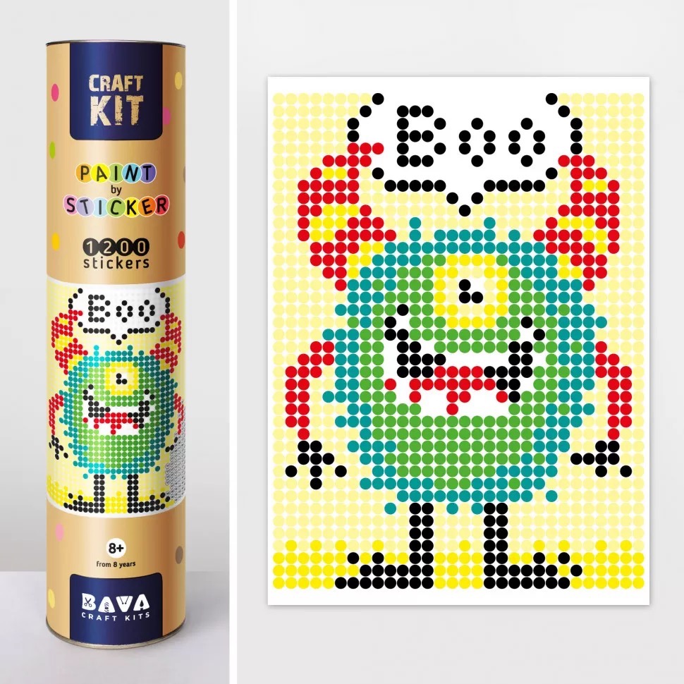 

Картина по номерам стикерами "Boo" Royal картина по номерам 33х48см набор в тубусе с 1200 наклейками-стикерами