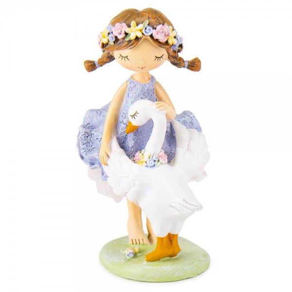 

Декоративная фигурка Elisey Девочка с лебедем 6013-035, 17,5 см