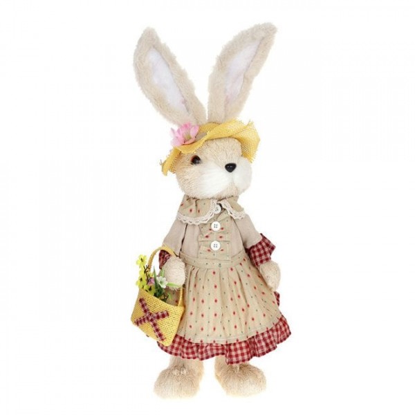

Декоративная Пасхальная фигурка Flora Кролик девочка с сумочкой 42024, 51 см. (MR44850)