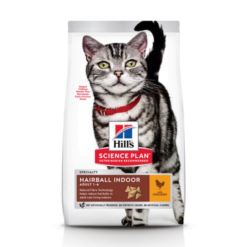 

Сухой корм для кошек с курицей Hill"s Science Plan A dult Hairball Indoor 3 кг