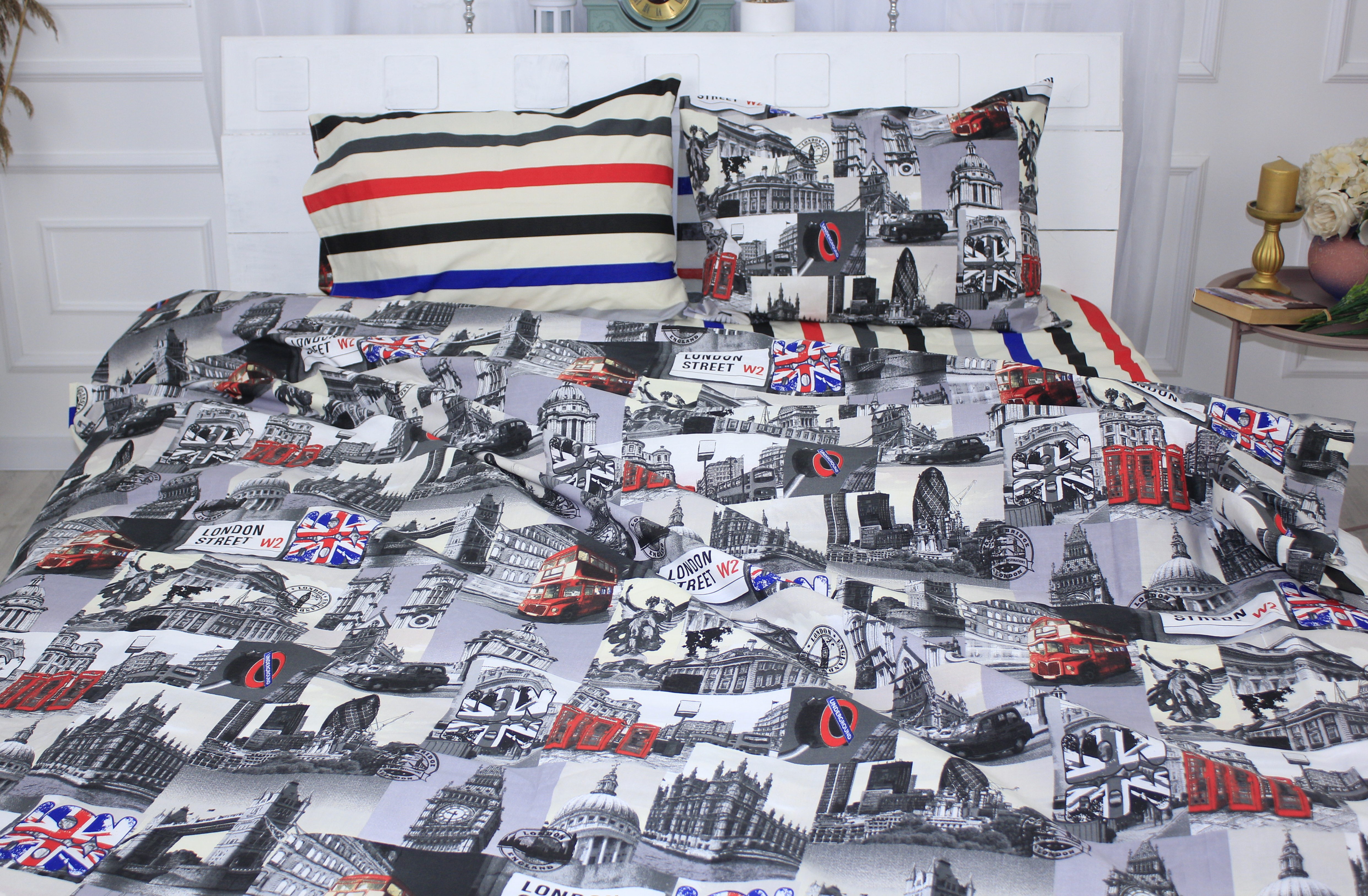 

Простынь MirSon Ranforce Elite 17-0538 London Street 150x220 см