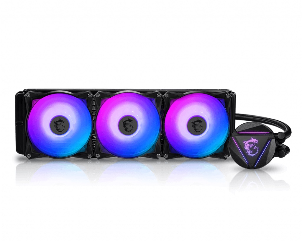 

Система водяного охлаждения MSI MAG CoreLiquid 360R V2; Intel: LGA2066/2011/1700/1200/1151/1150/1155/1156/LGA1366, AMD: AM4/AM3+/AM3/AM2+/AM2/FM2+/FM2/FM1, 394x120x27 мм, 4-pin
