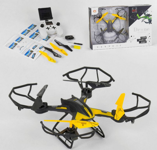 

Радиоуправляемый квадрокоптер DRONE с камерой, батарея 3.7v, wi-fi, свет (CH 202 W)