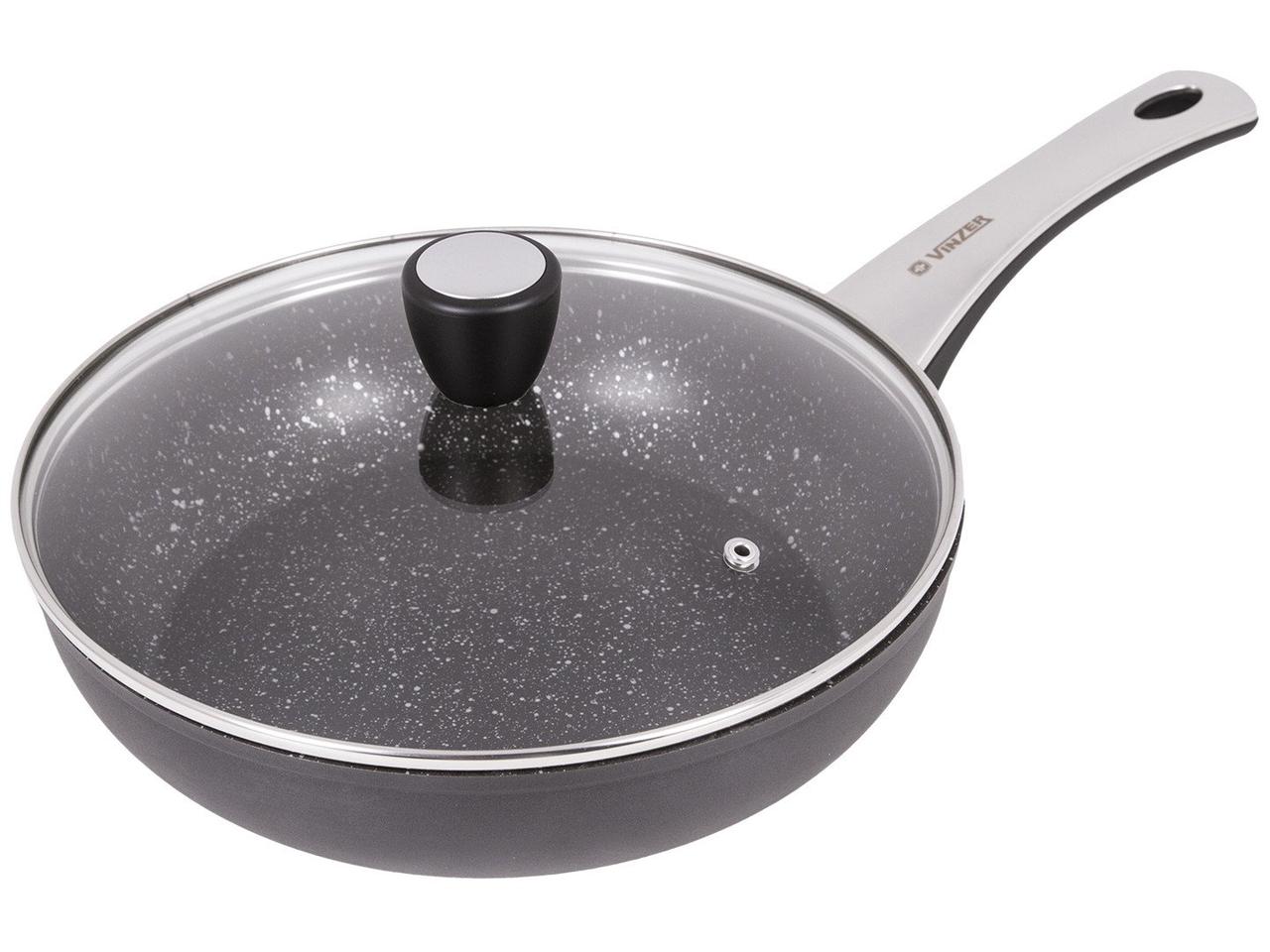 

Сковорода с крышкой универсальная Vinzer Granite Induction 26 см