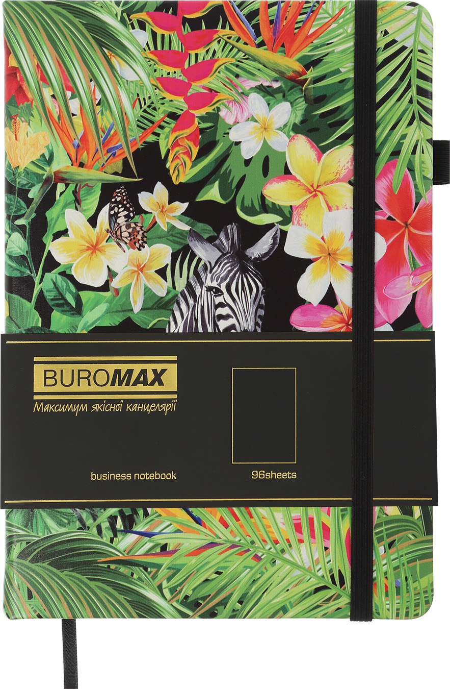 

Блокнот деловой Buromax Exotic A5 без линовки черная бумага обложка из искусственной кожи Черный (BM.295424-01)