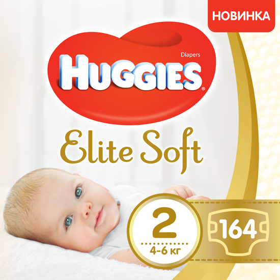 Акция на Подгузники Huggies Elite Soft Box 2 4-6 кг 164 шт (5029053547992) от Rozetka UA