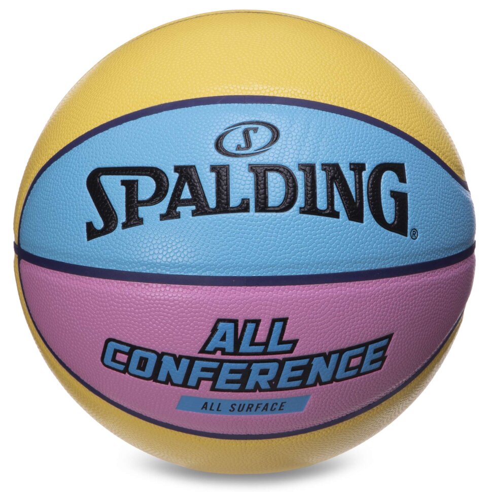 

Мяч баскетбольный SPALDING 76896Y ALL CONFERENCE №7 желтый-голубой