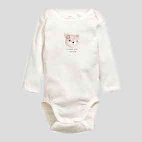

Боди H&M HOM92628 74 см Молочное