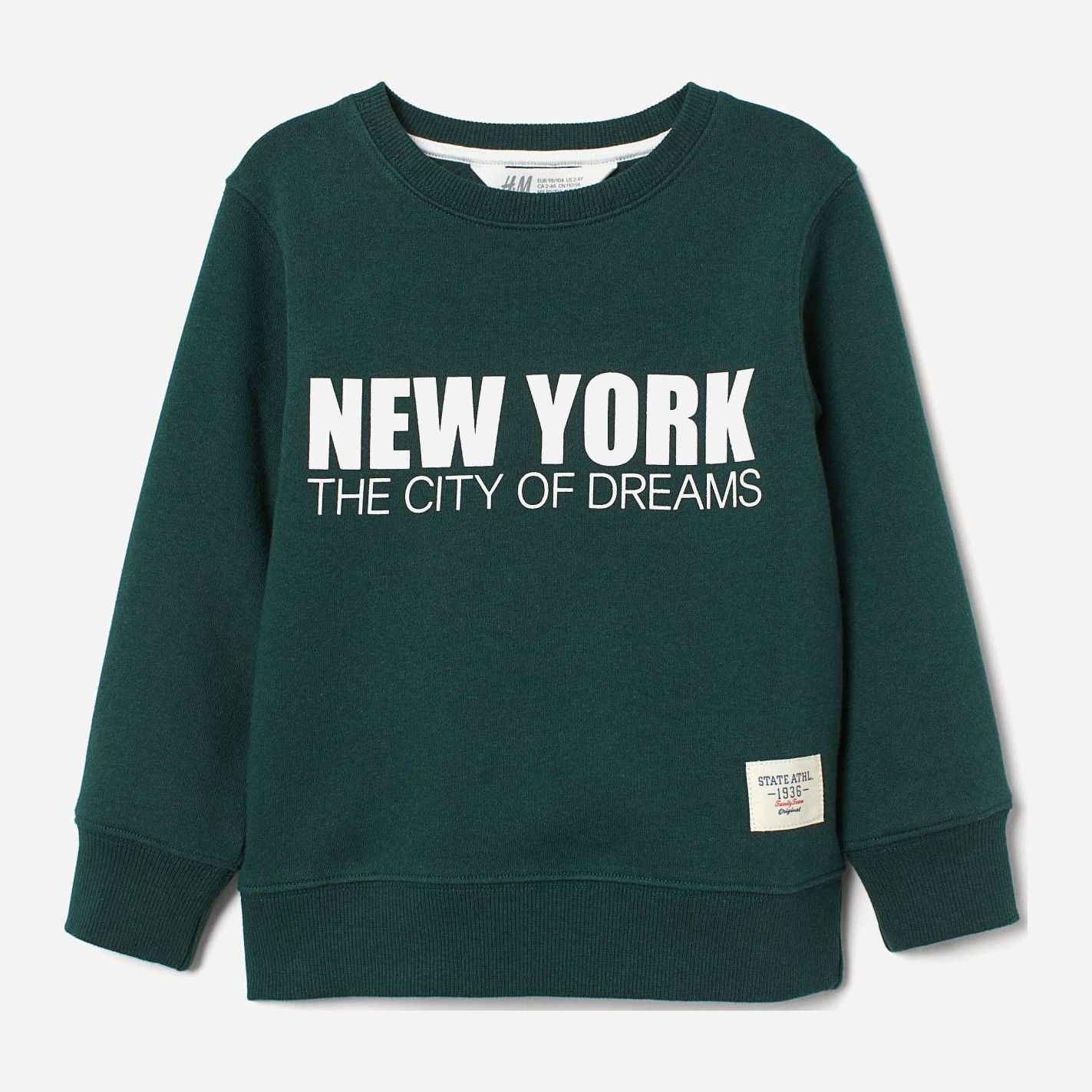 

Свитшот H&M HOM91041 98-104 см Зеленый