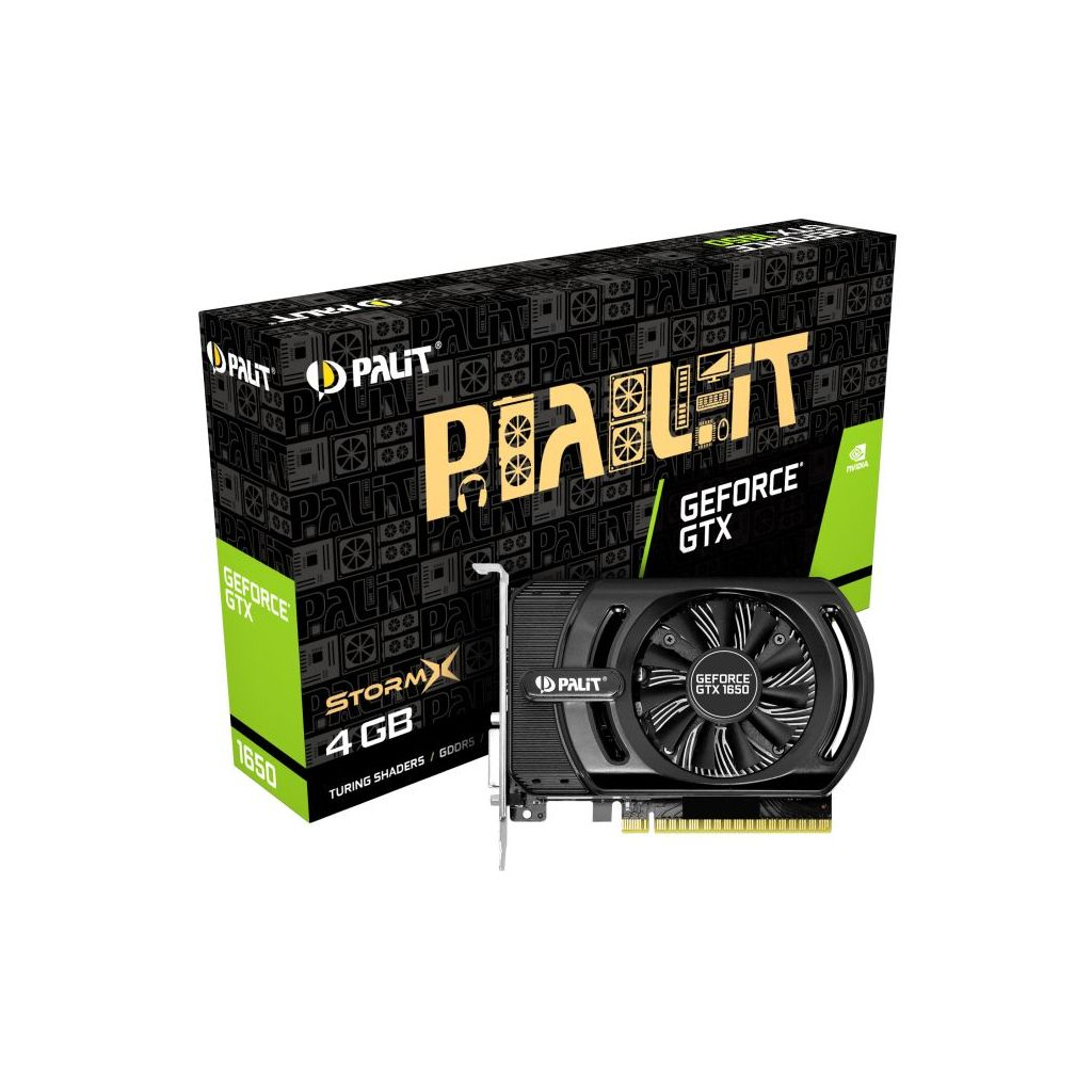 

Видеокарта Palit GeForce GTX1650 4096Mb StormX (NE51650006G1-1170F)