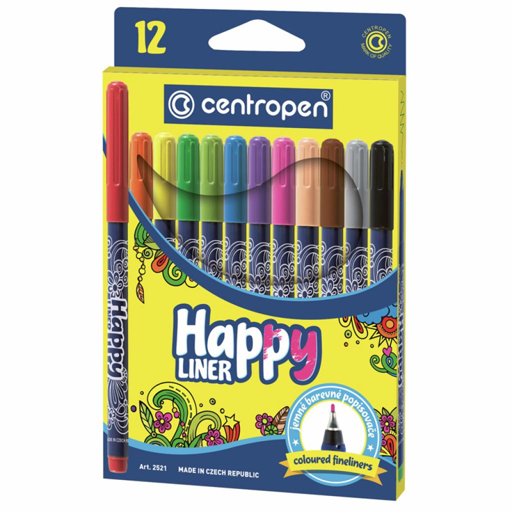 

Лайнер Centropen набор Happy Liners 0.4 мм 12 шт 12 цветов (2521)