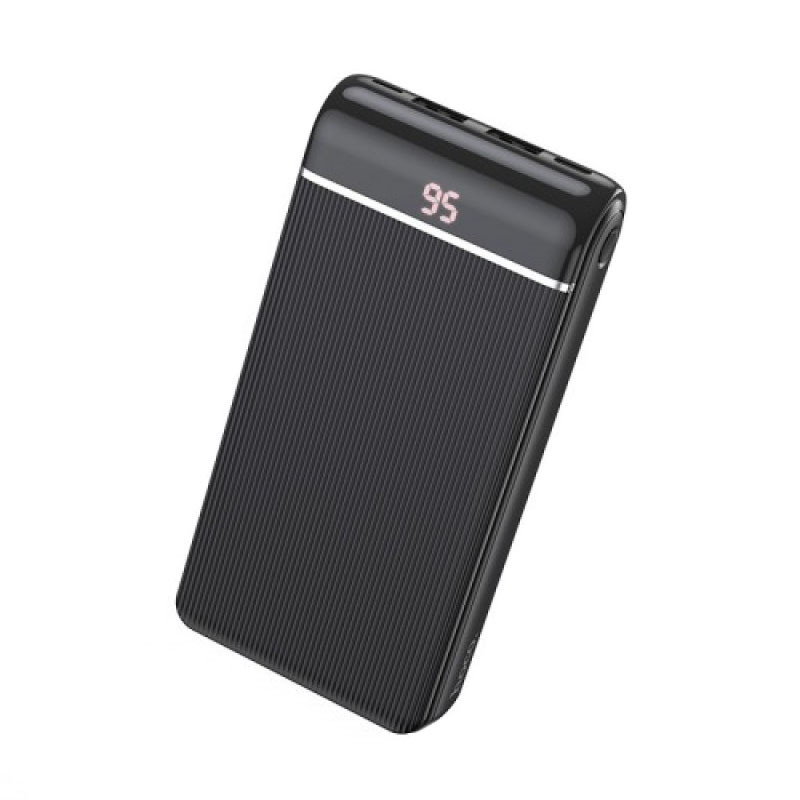 

Внешний аккумулятор для телефона и гаджетов Power Bank HOCO J59A портативное зарядное устройство на 20000 мАч на 2 USB зарядка microUSB и Type-C LED дисплей