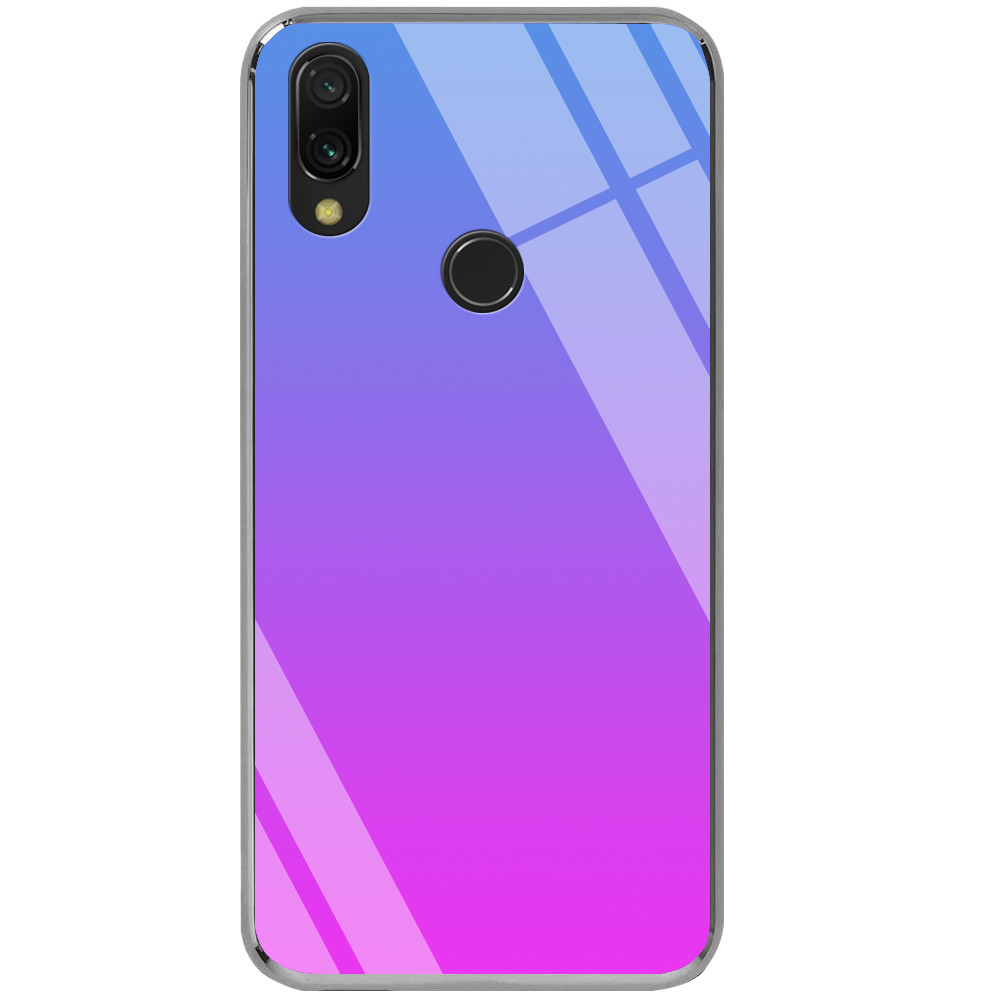 

TPU+Glass чехол Epik Gradient Rainbow с лого для Xiaomi Redmi 7 Синий