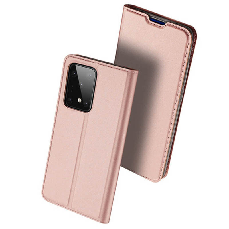 

Чехол-книжка Dux Ducis с карманом для визиток для Samsung Galaxy S11 Plus Rose Gold