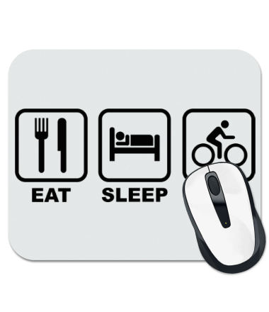 

Коврик для мыши Eat Sleep Bike