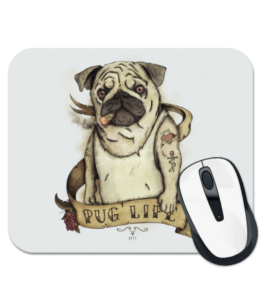 

Коврик для мыши Pug Life