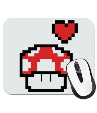 

Коврик для мыши Влюбленный грибок из игры "Марио"