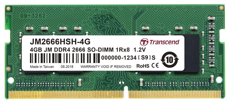 

Память для ноутбука Transcend DDR4 2666 4GB SO-DIMM (JM2666HSH-4G)
