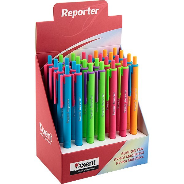 

Масляная автоматическая Axent Reporter Color синяя 0,7мм Набор 28шт
