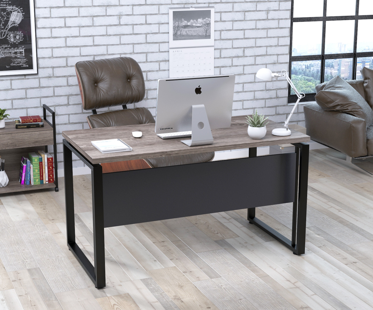 

Письменный стол G-135-32 с царгой Loft Design Дуб Палена