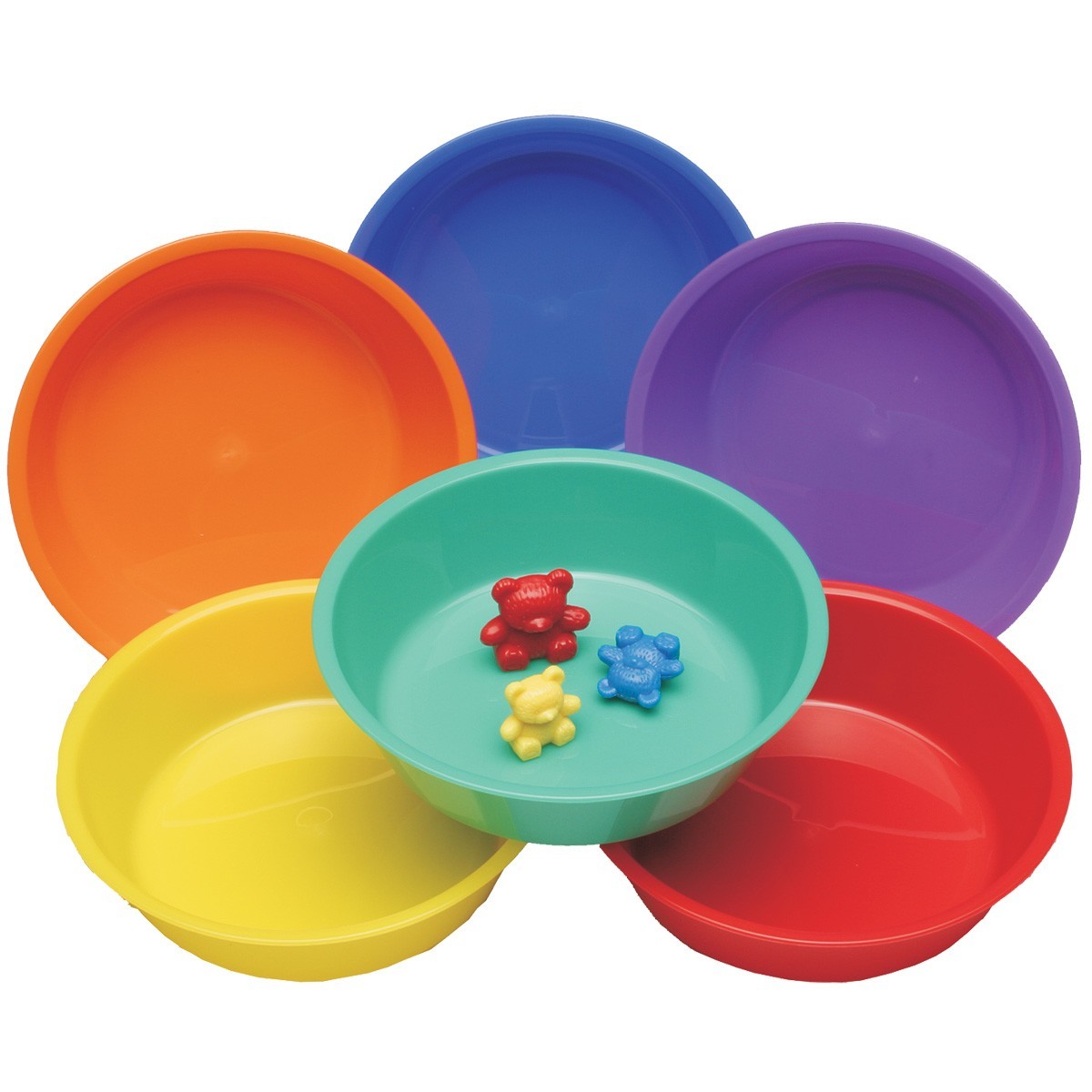 

Игровой набор LEARNING RESOURCES - РАЗНОЦВЕТНЫЕ ИГРУШЕЧНЫЕ ТАРЕЛОЧКИ (6 шт.)