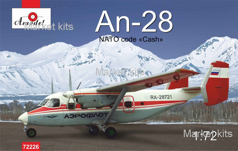 

Пассажирский самолет Ан-28, полярный 1:72 AMODEL (AMO72226)