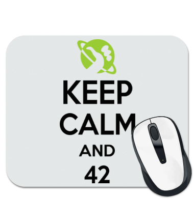 

Коврик для мыши Keep calm and 42