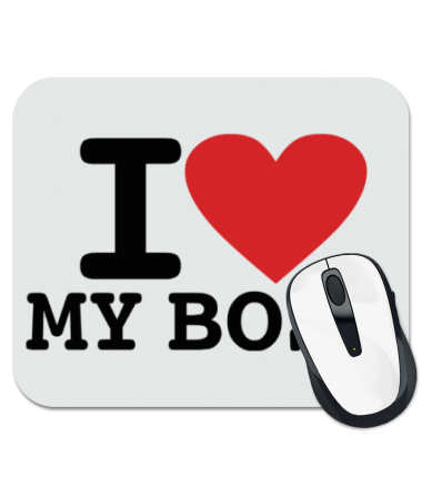 

Коврик для мыши I love my Boss