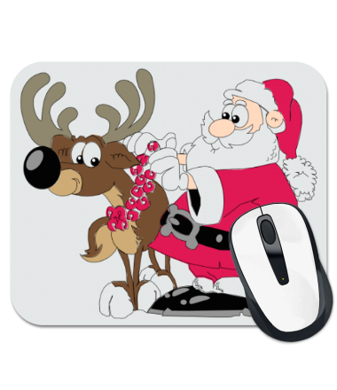 

Коврик для мыши Дед Мороз с оленем