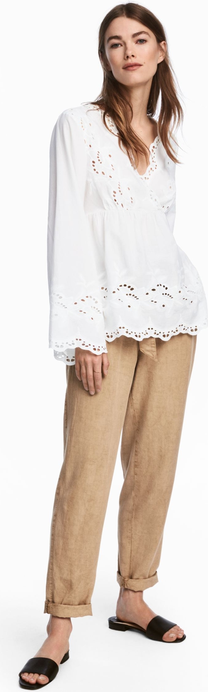 

Брюки H&M 3hm04440043 38 165/72A Бежевые