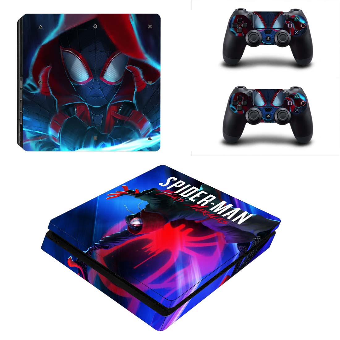 

Виниловые наклейки на PS4 SLIM и Dualshock Spider-man Sony PlayStation 4 Slim Custom Skin Playsole Vinyls (PV2022)