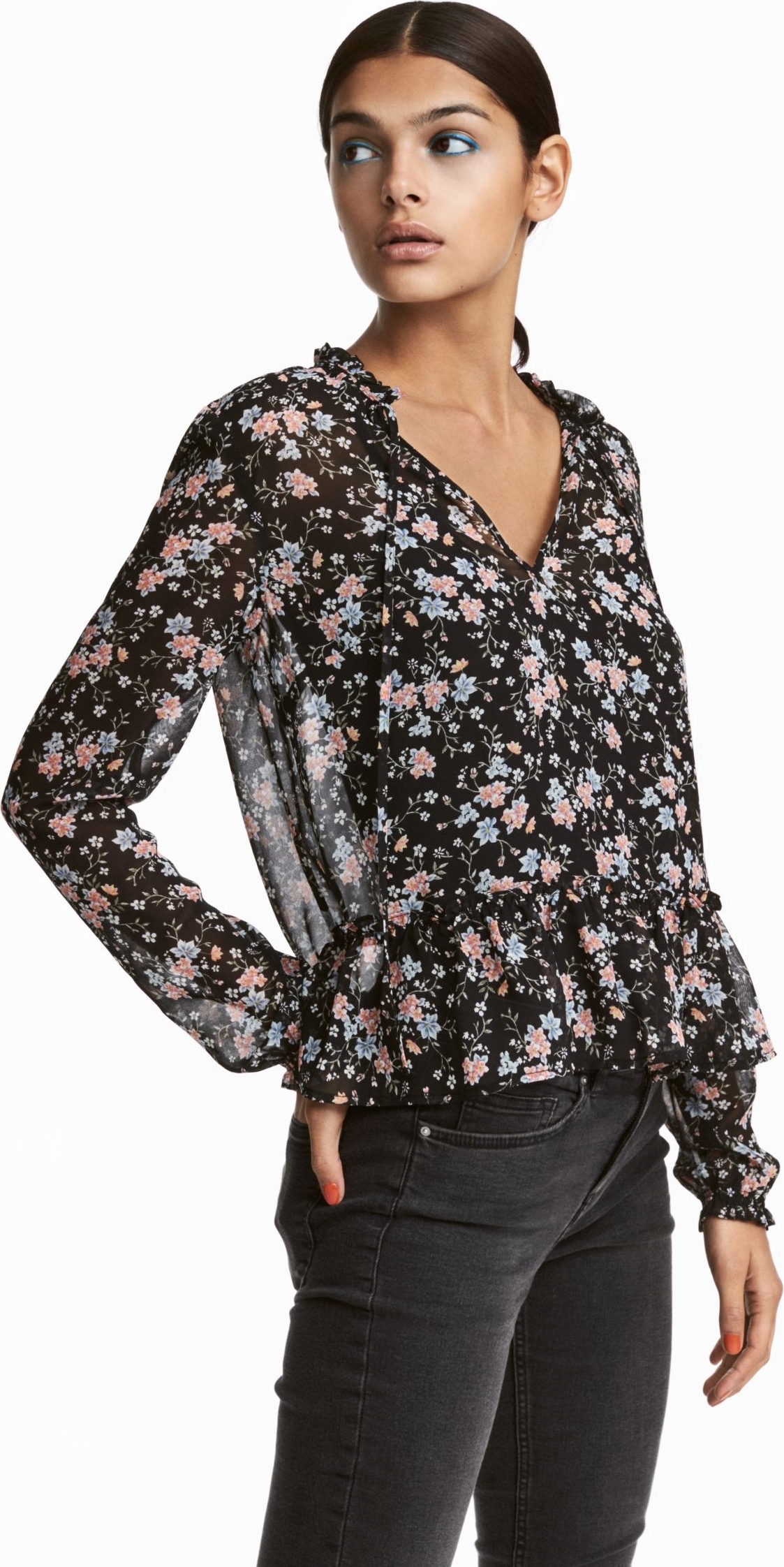 

Блузка H&M 3hm06110097 38 Черная