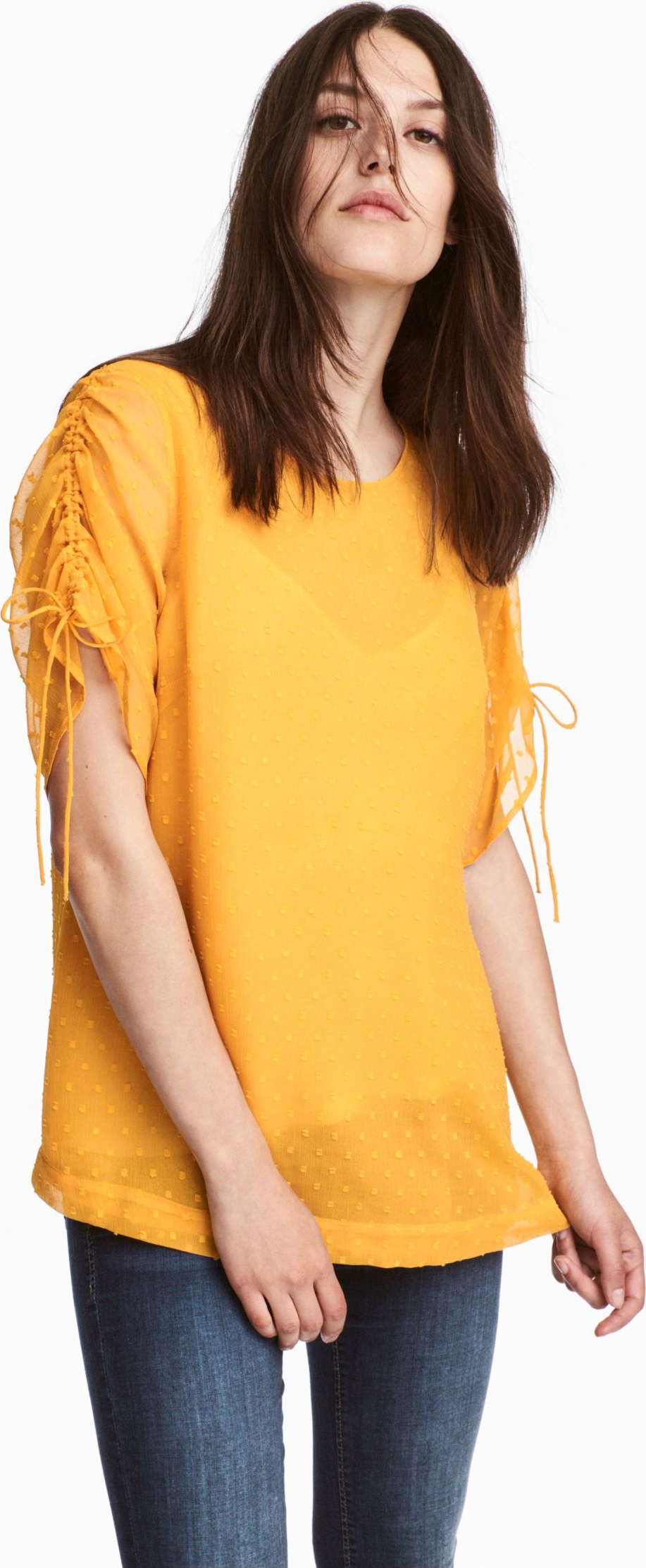 

Блузка H&M 3hm06110090  Желтая, Блузка H&M 3hm06110090 S Желтая