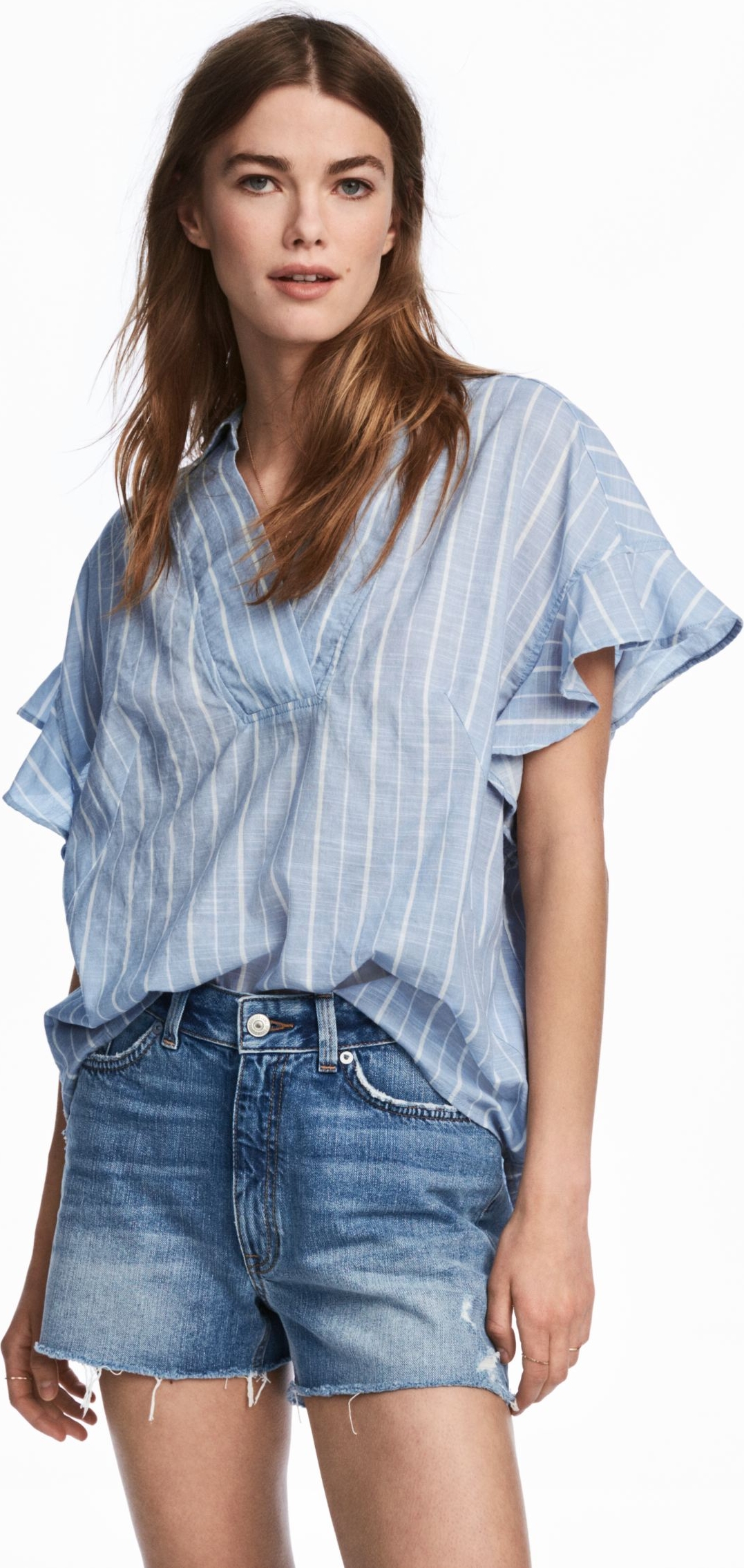 

Блузка H&M 3hm06110154 44 Голубая