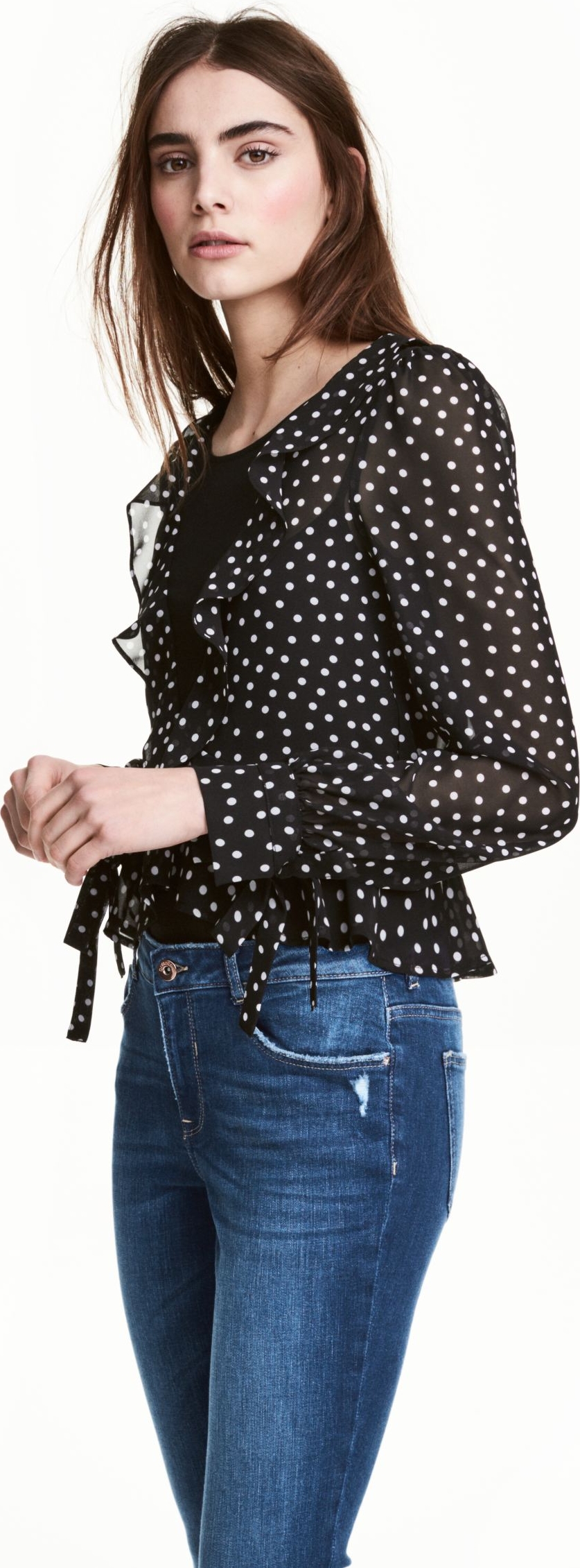 

Блузка H&M 3hm06110099  Черная, Блузка H&M 3hm06110099 38 Черная