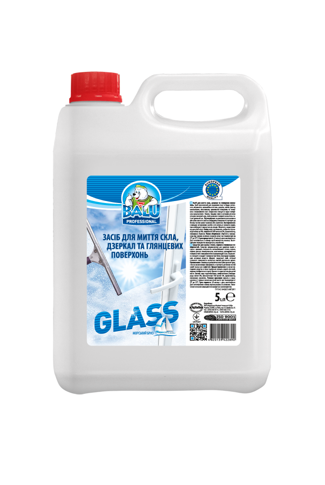 Средство для мытья стекол зеркал и глянцевых поверхностей Balu Glass 5 ...