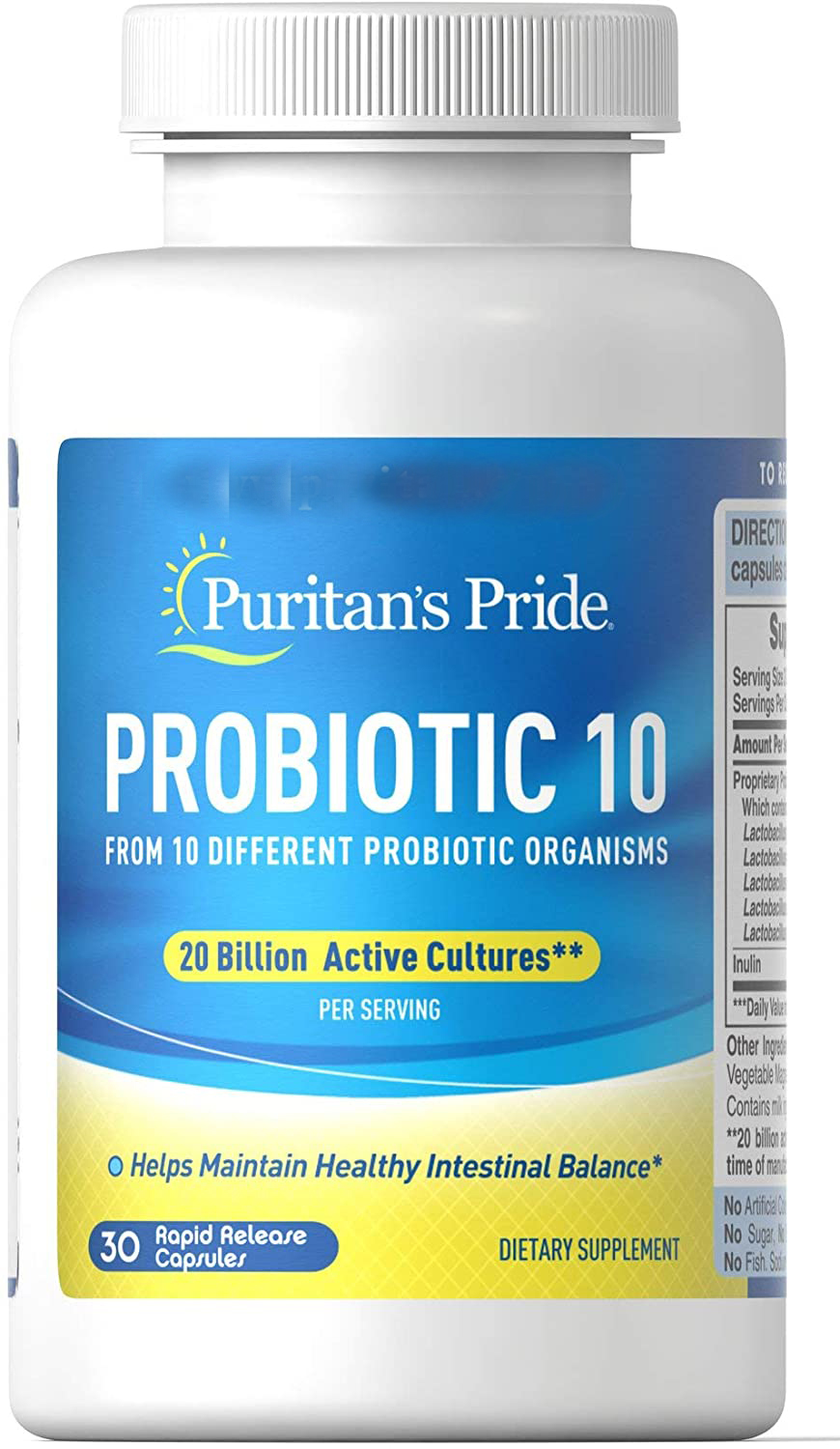 

Специальный продукт Puritan's Pride Probiotic 10 30 капсул (4384302665)