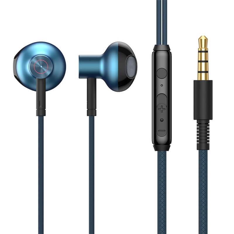 

Наушники c микрофоном BASEUS Encok Wired Earphone (3.5mm, 1,2 метра). Blue