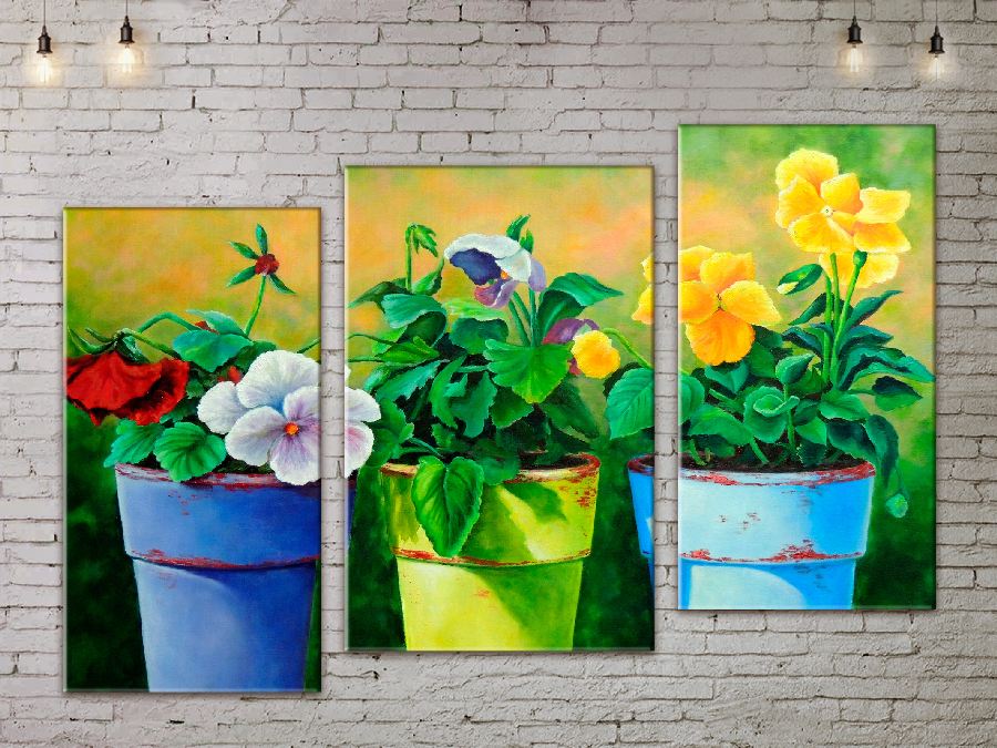 

Модульная картина ArtStar цветы Цветы в Горшках ADFL0053 размер 70 х 105 см