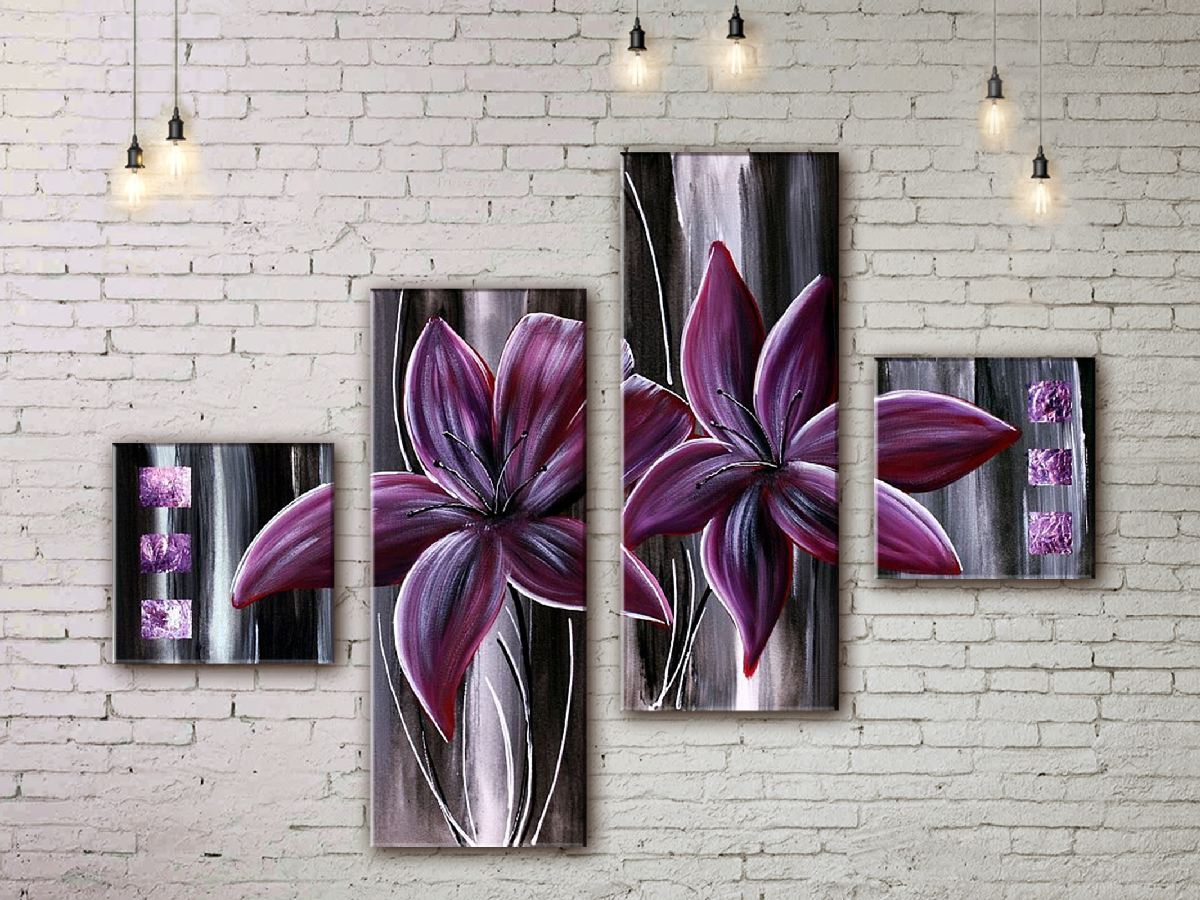 

Модульная картина акрилом цветы ArtStar MHM17_4_472 размер 100 х 150 см