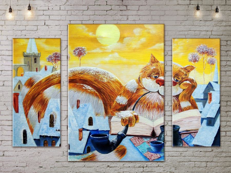 

Модульная картина ArtStar Кот ADA0043_2 размер 70 х 105 см