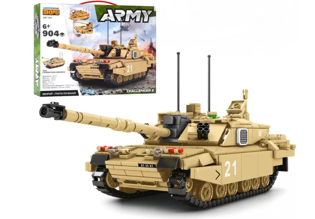 

Конструктор Военный боевой танк FV4034 Challenger 2 Limo Toy 904 детали