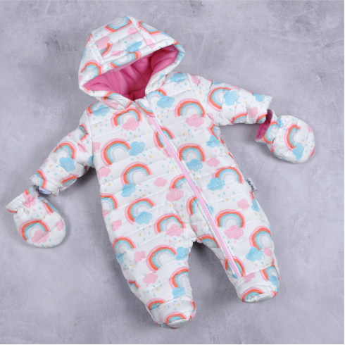 

Стеганый зимний комбинезон Magbaby Aquarelle Радуга