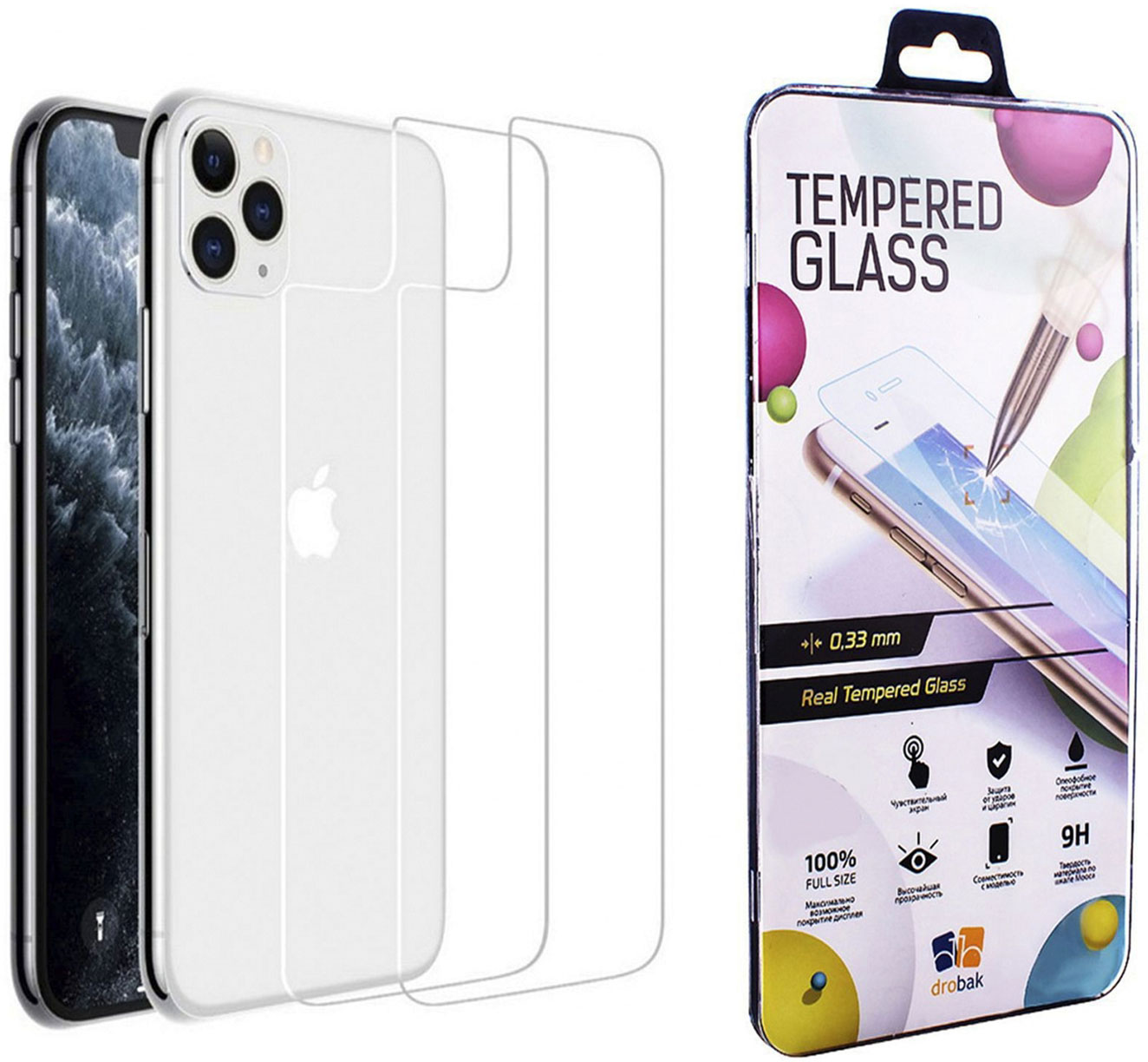 

Защитное стекло Drobak на заднюю панель Apple iPhone 11