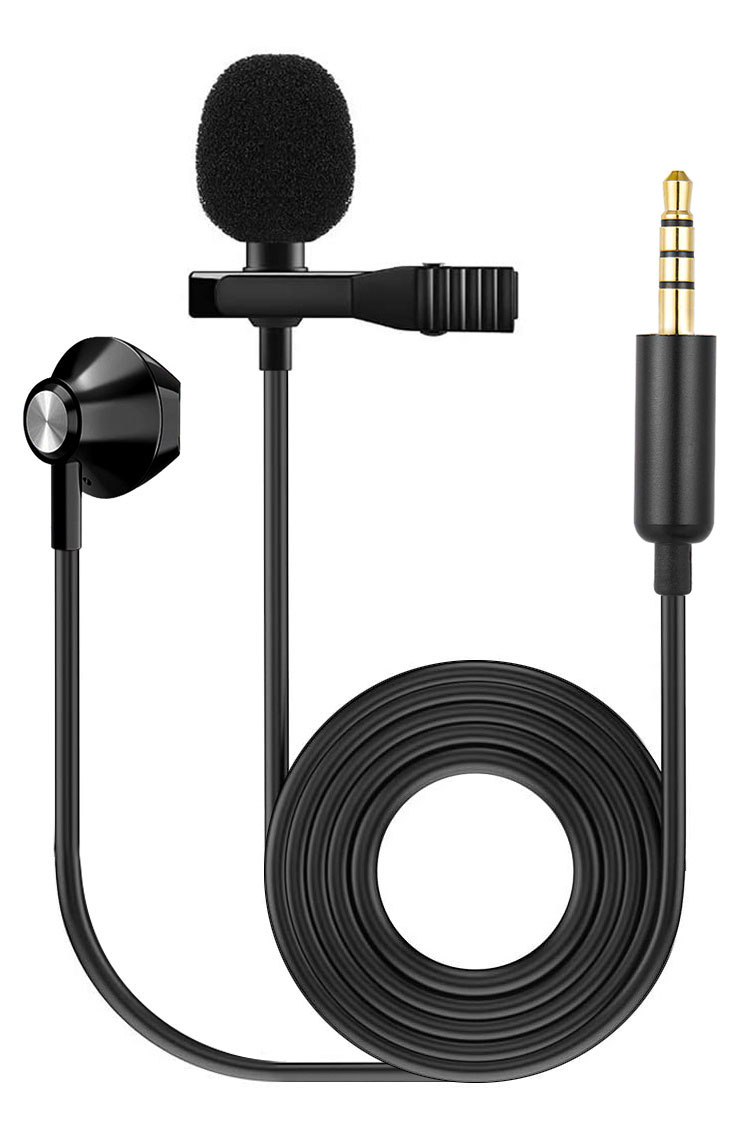 

Петличный микрофон с наушником FZONE KM-03 LAVALIER MICROPHONE W/ EARPHONE