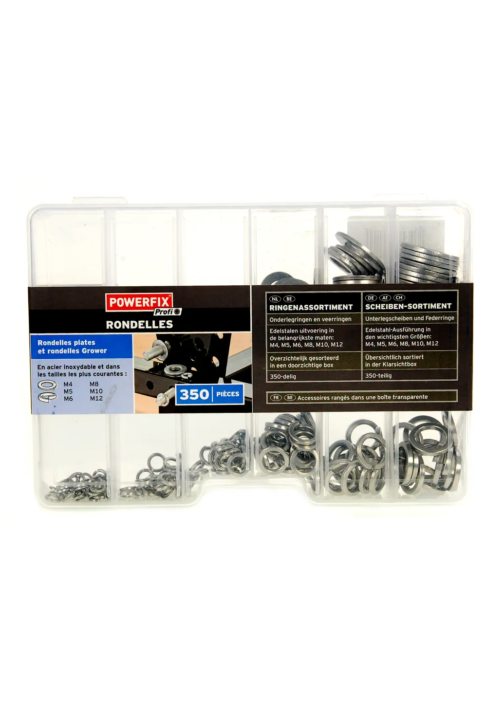 

Набор плоских шайб POWERFIX металлик K10-110506