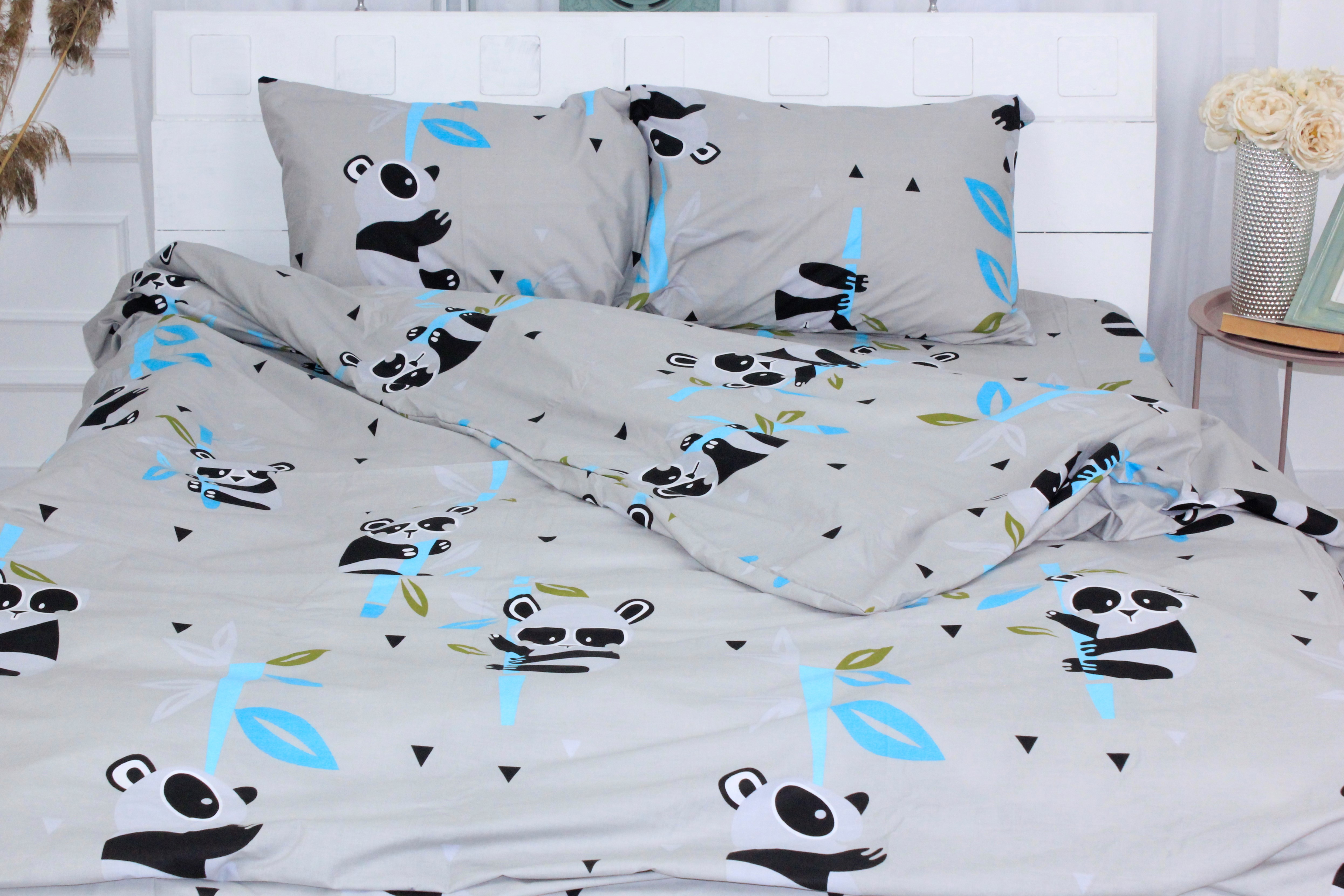 

Пододеяльник MirSon Ranforce Elite 17-0504 Panda is gray 110x140см